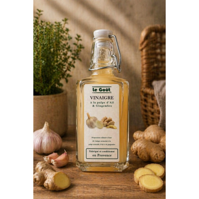 Vinaigre à la pulpe d'Ail et Gingembre